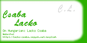 csaba lacko business card